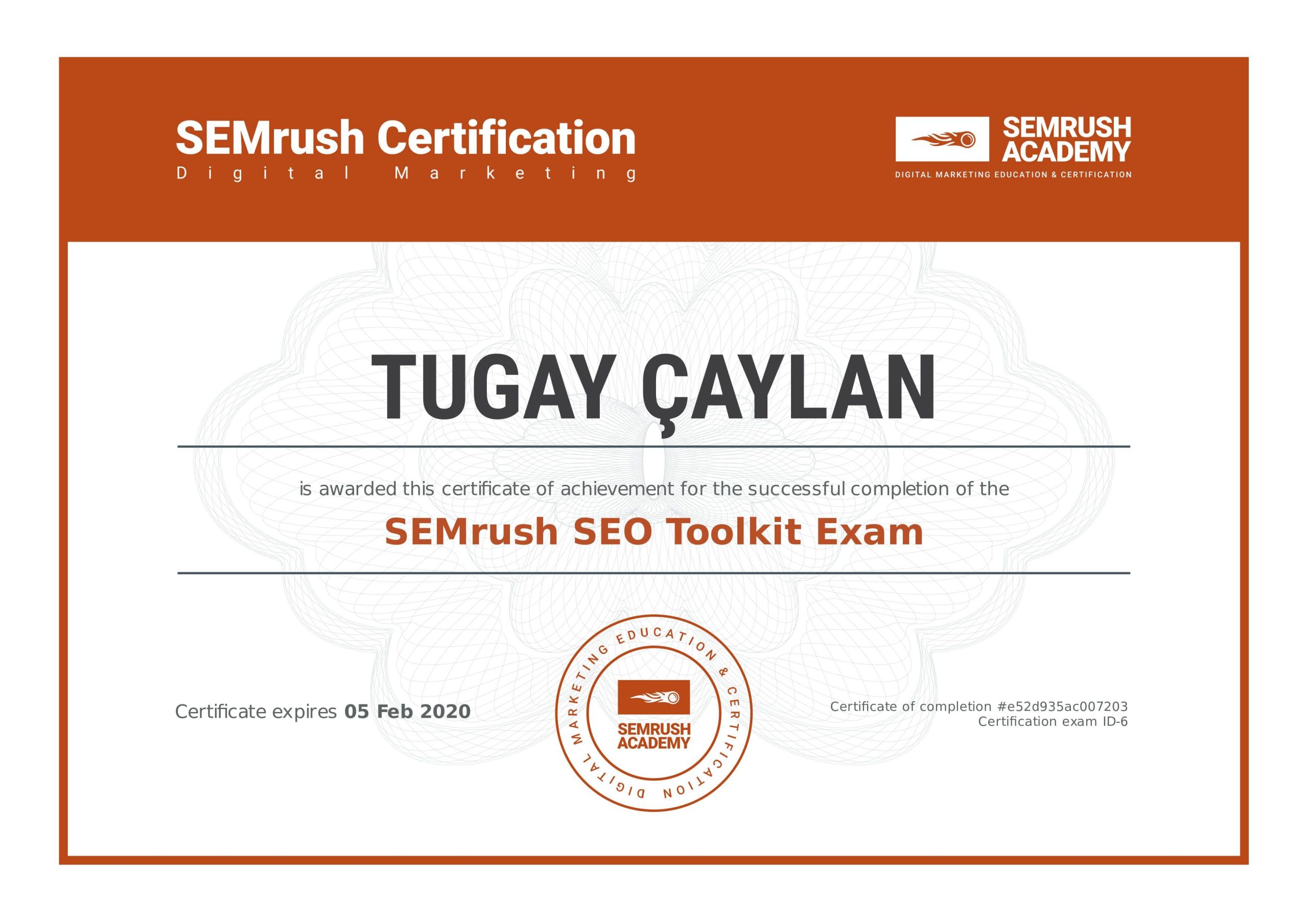 SEMrush Academy Certificate 1 scaled